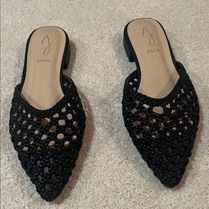 ✨ JOIE “Behold” Woven Mules – Black | Size 9.5 ✨